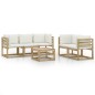vidaXL 6-tlg. Garten-Lounge-Set mit Creme Kissen vidaXL 6-tlg. Garten-Lounge-Set mit Creme Kissen