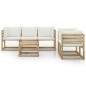 vidaXL 6-tlg. Garten-Lounge-Set mit Creme Kissen vidaXL 6-tlg. Garten-Lounge-Set mit Creme Kissen