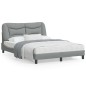 vidaXL Bettgestell mit Kopfteil Hellgrau 120x200 cm Stoff vidaXL Bettgestell mit Kopfteil Hellgrau 120x200 cm Stoff