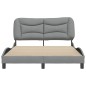vidaXL Bettgestell mit Kopfteil Hellgrau 120x200 cm Stoff vidaXL Bettgestell mit Kopfteil Hellgrau 120x200 cm Stoff