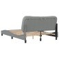 vidaXL Bettgestell mit Kopfteil Hellgrau 120x200 cm Stoff vidaXL Bettgestell mit Kopfteil Hellgrau 120x200 cm Stoff