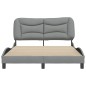 vidaXL Bettgestell mit Kopfteil Hellgrau 140x200 cm Stoff vidaXL Bettgestell mit Kopfteil Hellgrau 140x200 cm Stoff