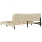 vidaXL Bettgestell mit Kopfteil Creme 200x200 cm Stoff vidaXL Bettgestell mit Kopfteil Creme 200x200 cm Stoff