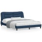 vidaXL Bettgestell mit Kopfteil Blau 160x200 cm Stoff vidaXL Bettgestell mit Kopfteil Blau 160x200 cm Stoff