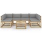 7-tlg. Garten-Lounge-Set mit Kissen Imprägniertes Kiefernholz 7-tlg. Garten-Lounge-Set mit Kissen Imprägniertes Kiefernholz