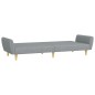 vidaXL Schlafsofa 2-Sitzer mit Fußhocker Hellgrau Stoff vidaXL Schlafsofa 2-Sitzer mit Fußhocker Hellgrau Stoff