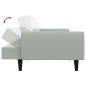 vidaXL Schlafsofa 2-Sitzer mit Fußhocker Hellgrau Samt vidaXL Schlafsofa 2-Sitzer mit Fußhocker Hellgrau Samt