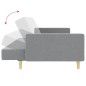 vidaXL Schlafsofa 2-Sitzer mit Fußhocker Hellgrau Stoff vidaXL Schlafsofa 2-Sitzer mit Fußhocker Hellgrau Stoff