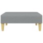 vidaXL Schlafsofa 2-Sitzer mit Fußhocker Hellgrau Stoff vidaXL Schlafsofa 2-Sitzer mit Fußhocker Hellgrau Stoff