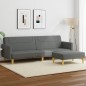 vidaXL Schlafsofa 2-Sitzer mit Fußhocker Dunkelgrau Stoff vidaXL Schlafsofa 2-Sitzer mit Fußhocker Dunkelgrau Stoff