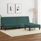 vidaXL Schlafsofa 2-Sitzer mit Fußhocker Dunkelgrün Samt vidaXL Schlafsofa 2-Sitzer mit Fußhocker Dunkelgrün Samt