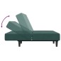 vidaXL Schlafsofa 2-Sitzer mit Fußhocker Dunkelgrün Samt vidaXL Schlafsofa 2-Sitzer mit Fußhocker Dunkelgrün Samt