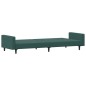 vidaXL Schlafsofa 2-Sitzer mit Fußhocker Dunkelgrün Samt vidaXL Schlafsofa 2-Sitzer mit Fußhocker Dunkelgrün Samt