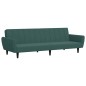 vidaXL Schlafsofa 2-Sitzer mit Fußhocker Dunkelgrün Samt vidaXL Schlafsofa 2-Sitzer mit Fußhocker Dunkelgrün Samt
