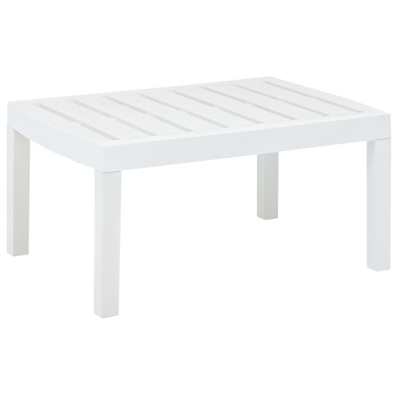 vidaXL Gartentisch Weiß 78x55x38 cm Kunststoff vidaXL Gartentisch Weiß 78x55x38 cm Kunststoff