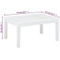 vidaXL Gartentisch Weiß 78x55x38 cm Kunststoff vidaXL Gartentisch Weiß 78x55x38 cm Kunststoff