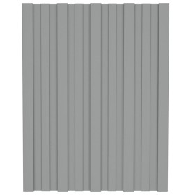 vidaXL Dachpaneele 12 Stk. Verzinkter Stahl Grau 60x45 cm