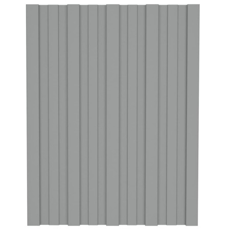 vidaXL Dachpaneele 12 Stk. Verzinkter Stahl Grau 60x45 cm