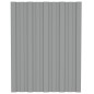 vidaXL Dachpaneele 12 Stk. Verzinkter Stahl Grau 60x45 cm