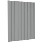 vidaXL Dachpaneele 12 Stk. Verzinkter Stahl Grau 60x45 cm