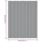 vidaXL Dachpaneele 12 Stk. Verzinkter Stahl Grau 60x45 cm