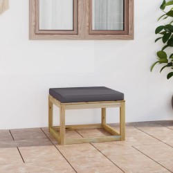 Gartenhocker mit Kissen Grün Imprägniertes Kiefernholz