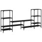 vidaXL TV-Schrank Schwarz 206,5x28,5x95 cm Holzwerkstoff vidaXL TV-Schrank Schwarz 206,5x28,5x95 cm Holzwerkstoff