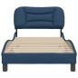 vidaXL Bettgestell mit Kopfteil Blau 90x200 cm Stoff vidaXL Bettgestell mit Kopfteil Blau 90x200 cm Stoff