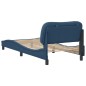 vidaXL Bettgestell mit Kopfteil Blau 90x200 cm Stoff vidaXL Bettgestell mit Kopfteil Blau 90x200 cm Stoff