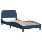 vidaXL Bettgestell mit Kopfteil Blau 90x200 cm Stoff vidaXL Bettgestell mit Kopfteil Blau 90x200 cm Stoff