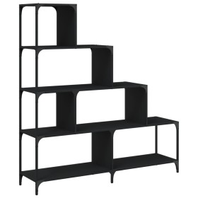 vidaXL Bücherregal 4 Etagen Schwarz 139x33,5x149 cm Holzwerkstoff