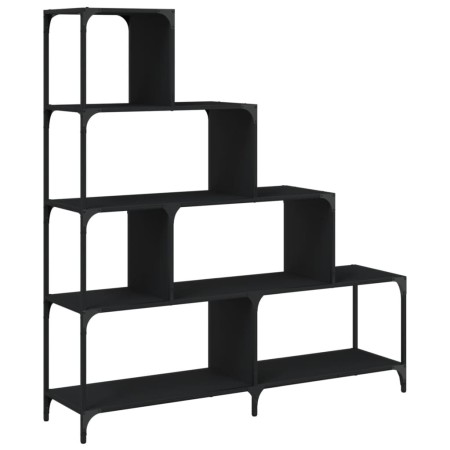 vidaXL Bücherregal 4 Etagen Schwarz 139x33,5x149 cm Holzwerkstoff