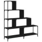 vidaXL Bücherregal 4 Etagen Schwarz 139x33,5x149 cm Holzwerkstoff vidaXL Bücherregal 4 Etagen Schwarz 139x33,5x149 cm Holzwerkstoff