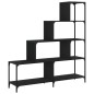 vidaXL Bücherregal 4 Etagen Schwarz 139x33,5x149 cm Holzwerkstoff vidaXL Bücherregal 4 Etagen Schwarz 139x33,5x149 cm Holzwerkstoff
