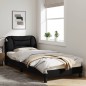 vidaXL Bettgestell mit Kopfteil Schwarz 90x200 cm Stoff vidaXL Bettgestell mit Kopfteil Schwarz 90x200 cm Stoff