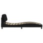 vidaXL Bettgestell mit Kopfteil Schwarz 90x200 cm Stoff vidaXL Bettgestell mit Kopfteil Schwarz 90x200 cm Stoff