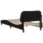 vidaXL Bettgestell mit Kopfteil Schwarz 90x200 cm Stoff vidaXL Bettgestell mit Kopfteil Schwarz 90x200 cm Stoff