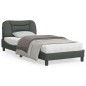 vidaXL Bettgestell mit Kopfteil Dunkelgrau 80x200 cm Stoff vidaXL Bettgestell mit Kopfteil Dunkelgrau 80x200 cm Stoff