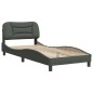 vidaXL Bettgestell mit Kopfteil Dunkelgrau 80x200 cm Stoff vidaXL Bettgestell mit Kopfteil Dunkelgrau 80x200 cm Stoff