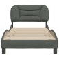 vidaXL Bettgestell mit Kopfteil Dunkelgrau 80x200 cm Stoff vidaXL Bettgestell mit Kopfteil Dunkelgrau 80x200 cm Stoff