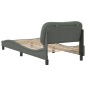vidaXL Bettgestell mit Kopfteil Dunkelgrau 80x200 cm Stoff vidaXL Bettgestell mit Kopfteil Dunkelgrau 80x200 cm Stoff
