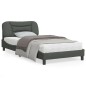 vidaXL Bettgestell mit Kopfteil Dunkelgrau 100x200 cm Stoff vidaXL Bettgestell mit Kopfteil Dunkelgrau 100x200 cm Stoff
