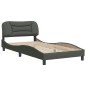 vidaXL Bettgestell mit Kopfteil Dunkelgrau 100x200 cm Stoff vidaXL Bettgestell mit Kopfteil Dunkelgrau 100x200 cm Stoff