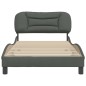 vidaXL Bettgestell mit Kopfteil Dunkelgrau 100x200 cm Stoff vidaXL Bettgestell mit Kopfteil Dunkelgrau 100x200 cm Stoff
