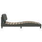 vidaXL Bettgestell mit Kopfteil Dunkelgrau 100x200 cm Stoff vidaXL Bettgestell mit Kopfteil Dunkelgrau 100x200 cm Stoff
