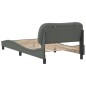 vidaXL Bettgestell mit Kopfteil Dunkelgrau 100x200 cm Stoff vidaXL Bettgestell mit Kopfteil Dunkelgrau 100x200 cm Stoff