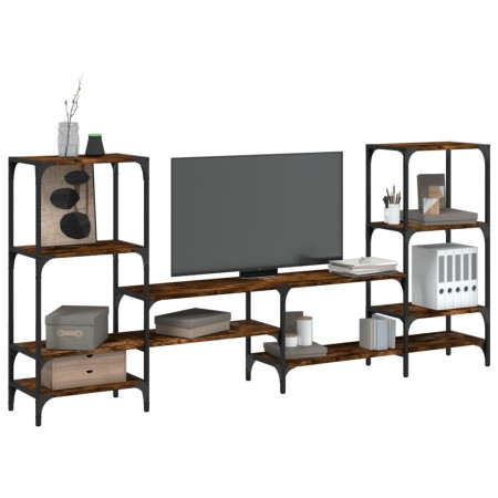 vidaXL TV-Schrank Räuchereiche 206,5x28,5x95 cm Holzwerkstoff