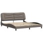 vidaXL Bettgestell mit Kopfteil Taupe 180x200 cm Stoff vidaXL Bettgestell mit Kopfteil Taupe 180x200 cm Stoff
