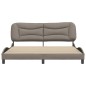 vidaXL Bettgestell mit Kopfteil Taupe 180x200 cm Stoff vidaXL Bettgestell mit Kopfteil Taupe 180x200 cm Stoff