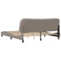 vidaXL Bettgestell mit Kopfteil Taupe 180x200 cm Stoff vidaXL Bettgestell mit Kopfteil Taupe 180x200 cm Stoff